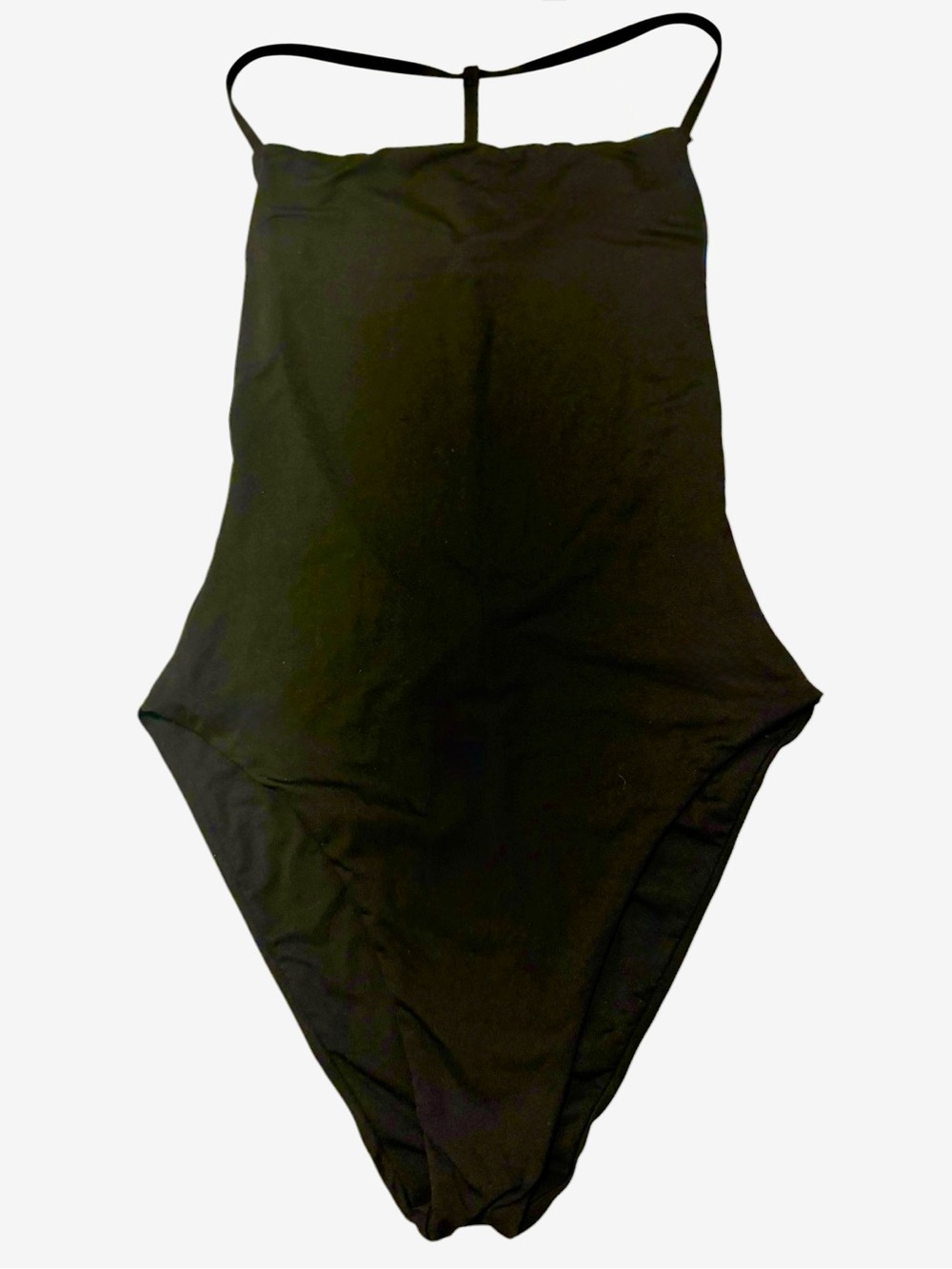 G. Label by Goop Black Strappy Maillot One-Piece Swimsuit S